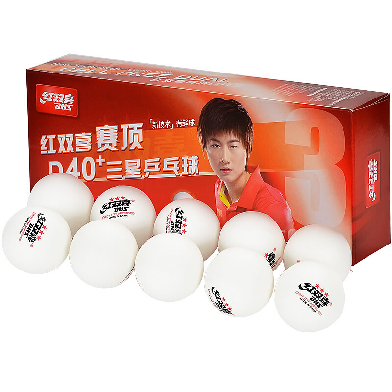 红双喜/CD40A0/赛顶40+三星乒乓球(10只装)